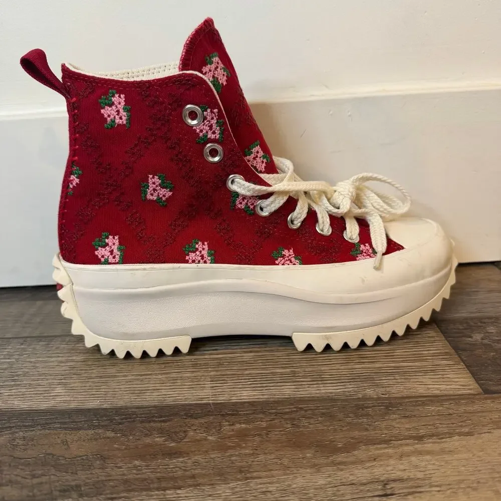 CONVERSE Unisex Run Star Hike Platform Rose Cross Stitch Size M5/W6.5